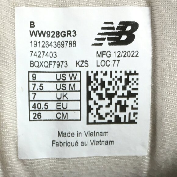 New Balance 928v3 Lace Up Shoes Womens Size 9 Beige Rollbar WW928GR3 - Picture 8 of 9